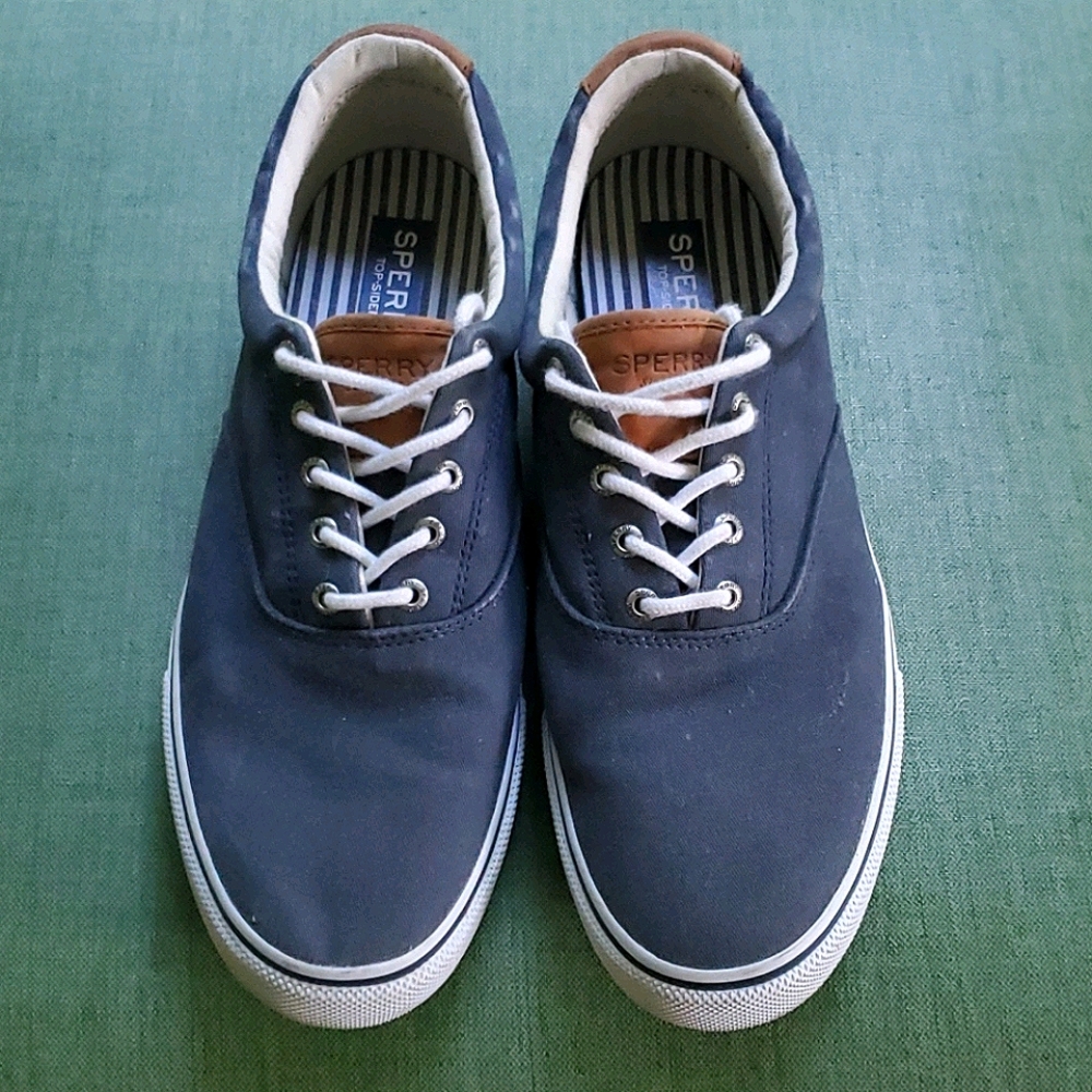 Sperry striper II CVO blue chambray sneakers
